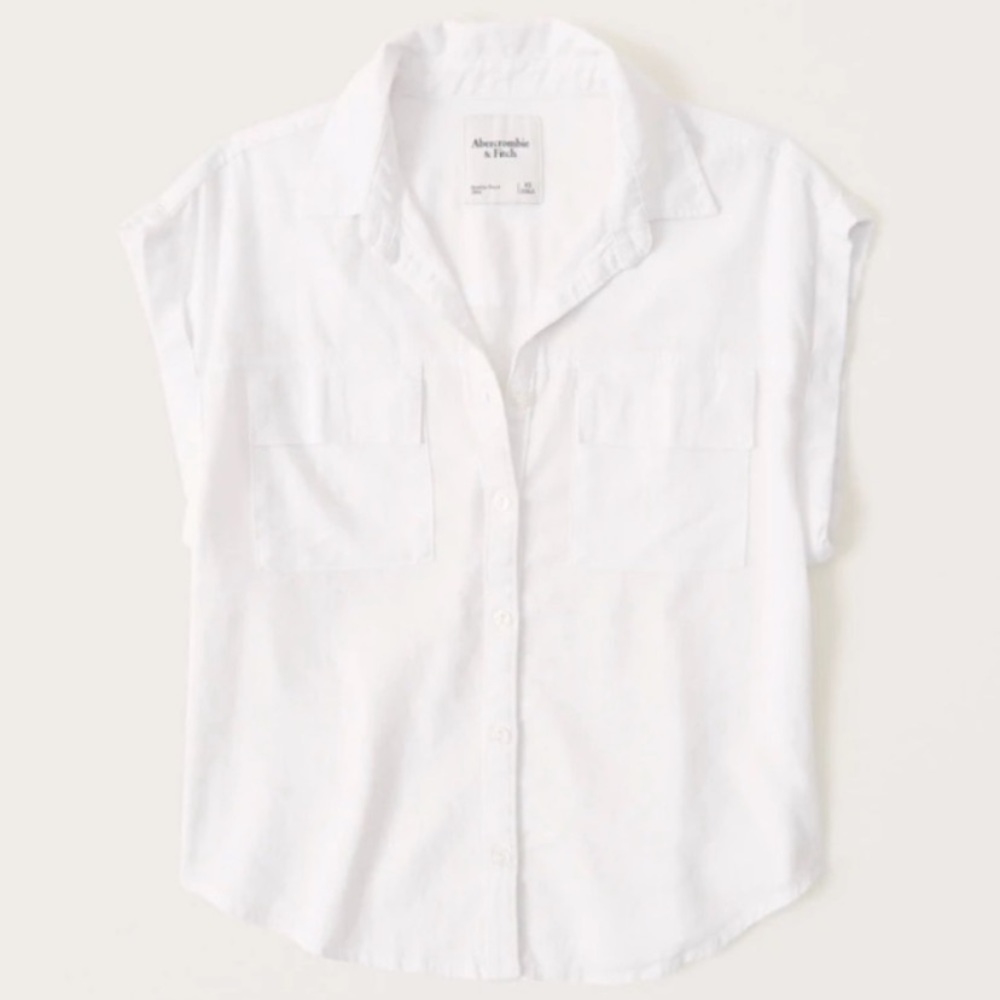 Abercrombie & Fitch Linen-Blend Utility Shirt.